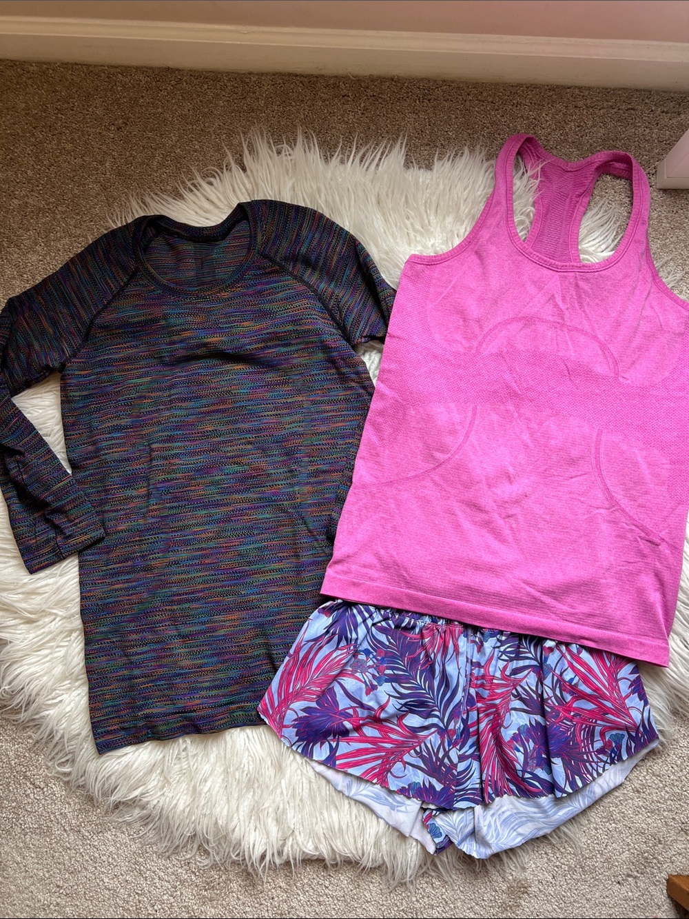 Lululemon Bundle (1 Long sleeve, 1 Tank, 1 pair of shorts)